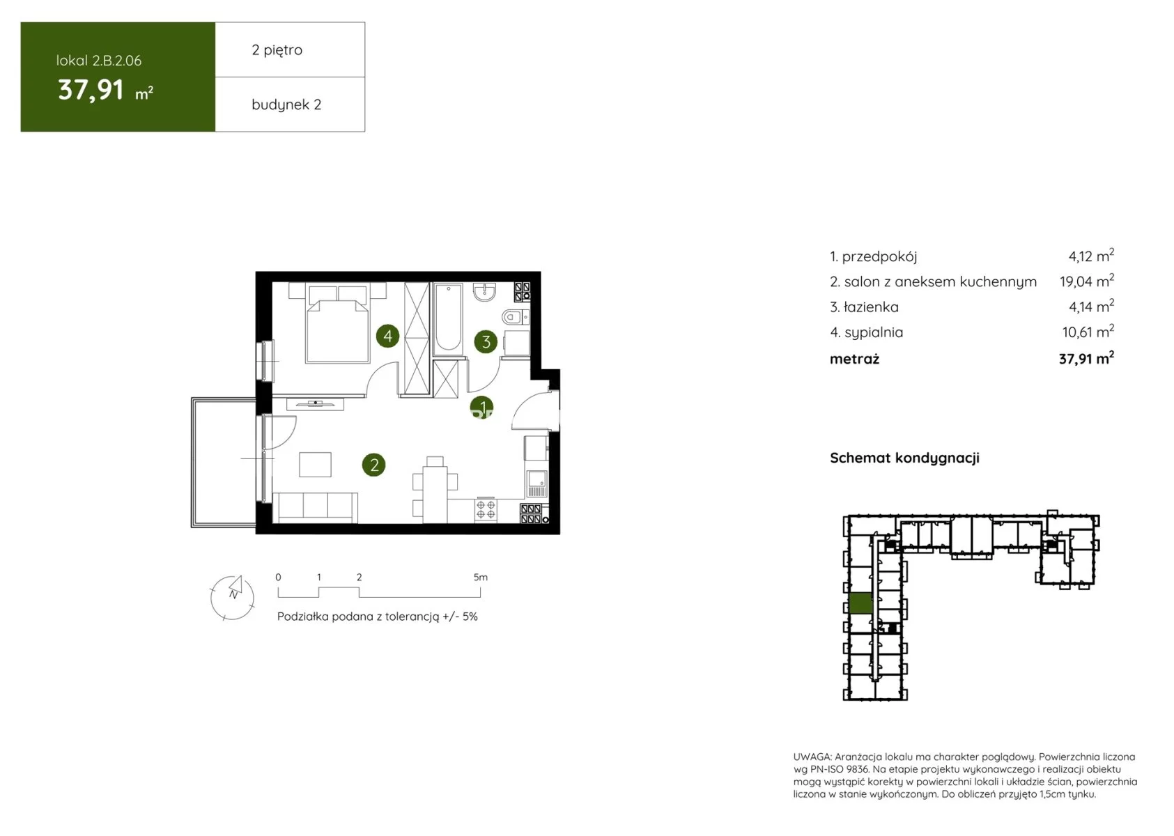 2 pokoje, mieszkanie 37,91 m², piętro 2, oferta nr , BS2-MS-304370-16, Kraków, Prądnik Biały, Pękowicka