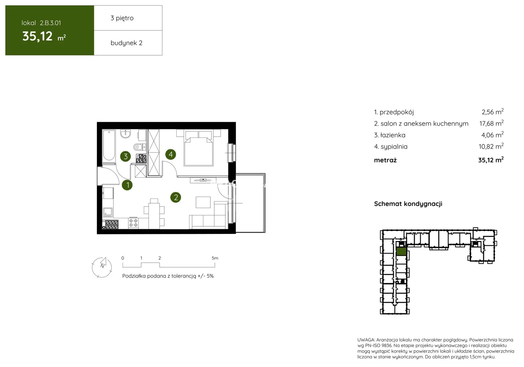 2 pokoje, mieszkanie 35,12 m², piętro 3, oferta nr , BS2-MS-304414-16, Kraków, Prądnik Biały, Pękowicka