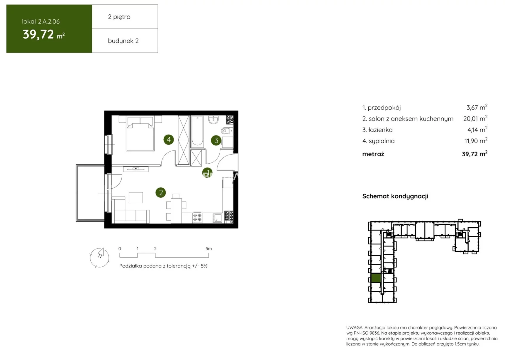 2 pokoje, mieszkanie 39,72 m², piętro 2, oferta nr , BS2-MS-304365-16, Kraków, Prądnik Biały, Pękowicka
