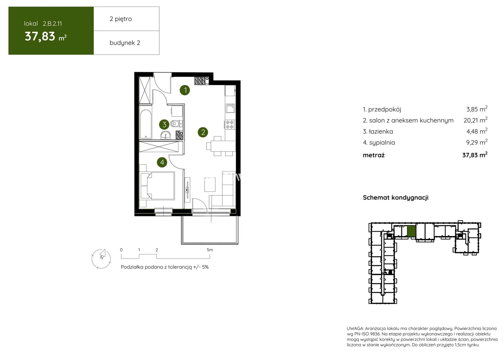 2 pokoje, mieszkanie 37,83 m², piętro 2, oferta nr , BS2-MS-304396-16, Kraków, Prądnik Biały, Pękowicka