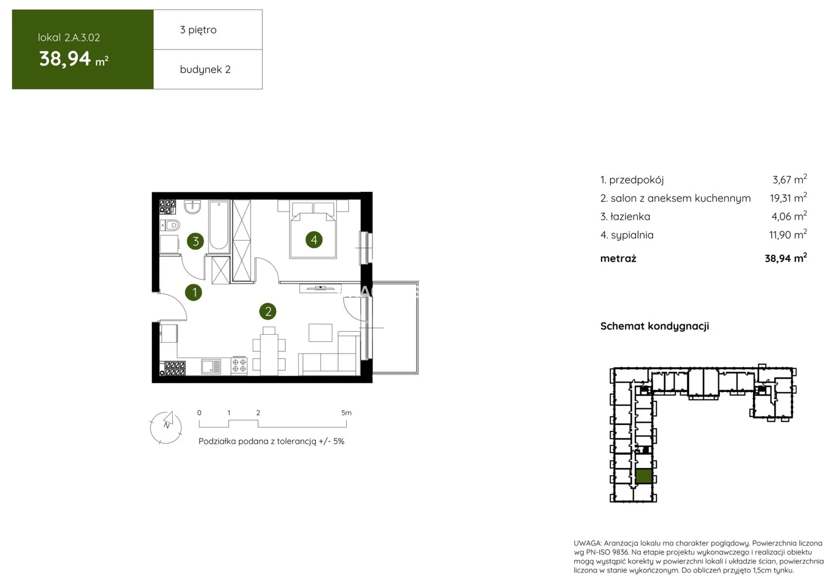 2 pokoje, mieszkanie 38,94 m², piętro 3, oferta nr , BS2-MS-304410-16, Kraków, Prądnik Biały, Pękowicka