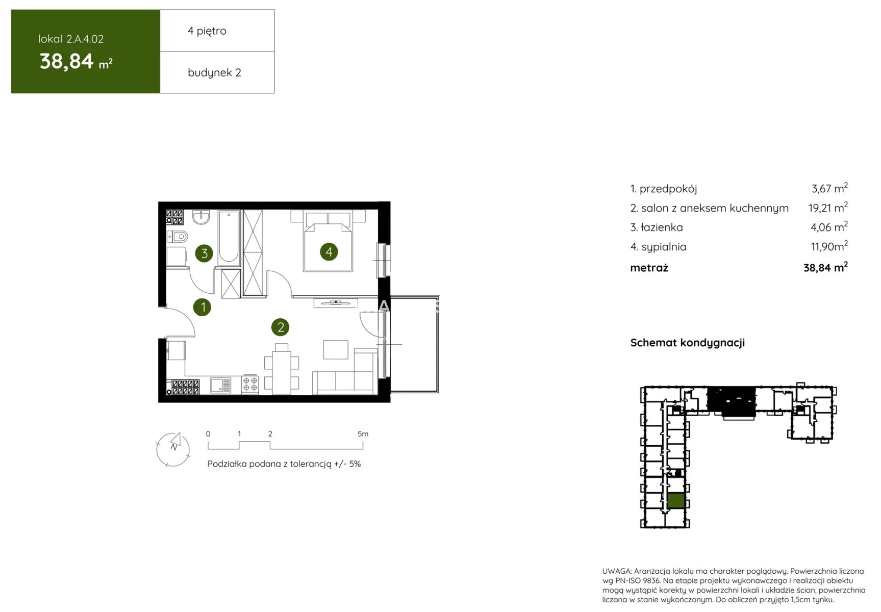 2 pokoje, mieszkanie 38,84 m², piętro 4, oferta nr , BS2-MS-304438-16, Kraków, Prądnik Biały, Pękowicka