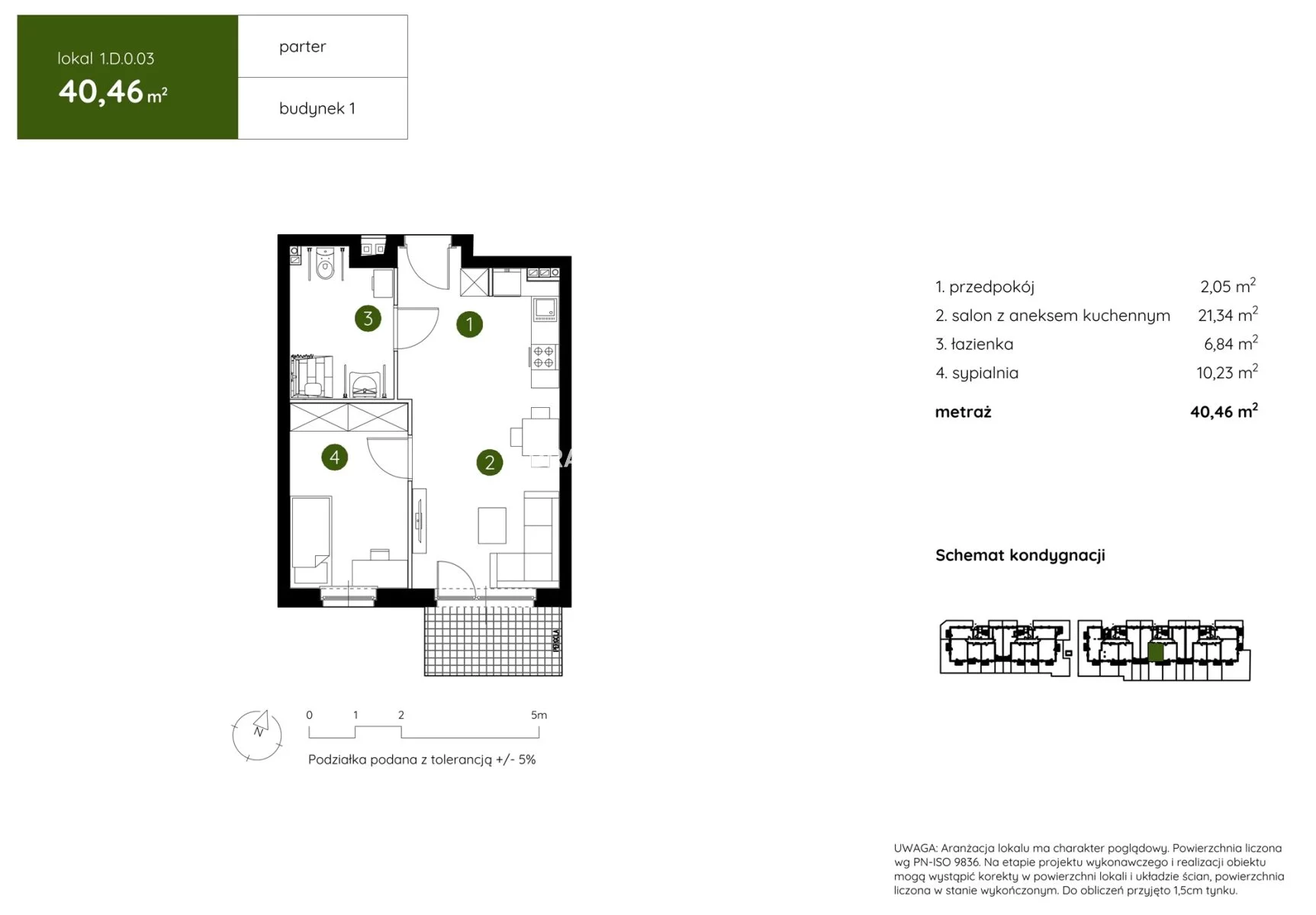 2 pokoje, mieszkanie 40,46 m², parter, oferta nr , BS2-MS-303953-18, Kraków, Prądnik Biały, Pękowicka