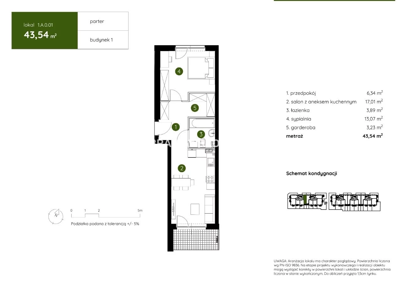 2 pokoje, mieszkanie 43,54 m², parter, oferta nr , BS2-MS-303710-18, Kraków, Prądnik Biały, Pękowicka