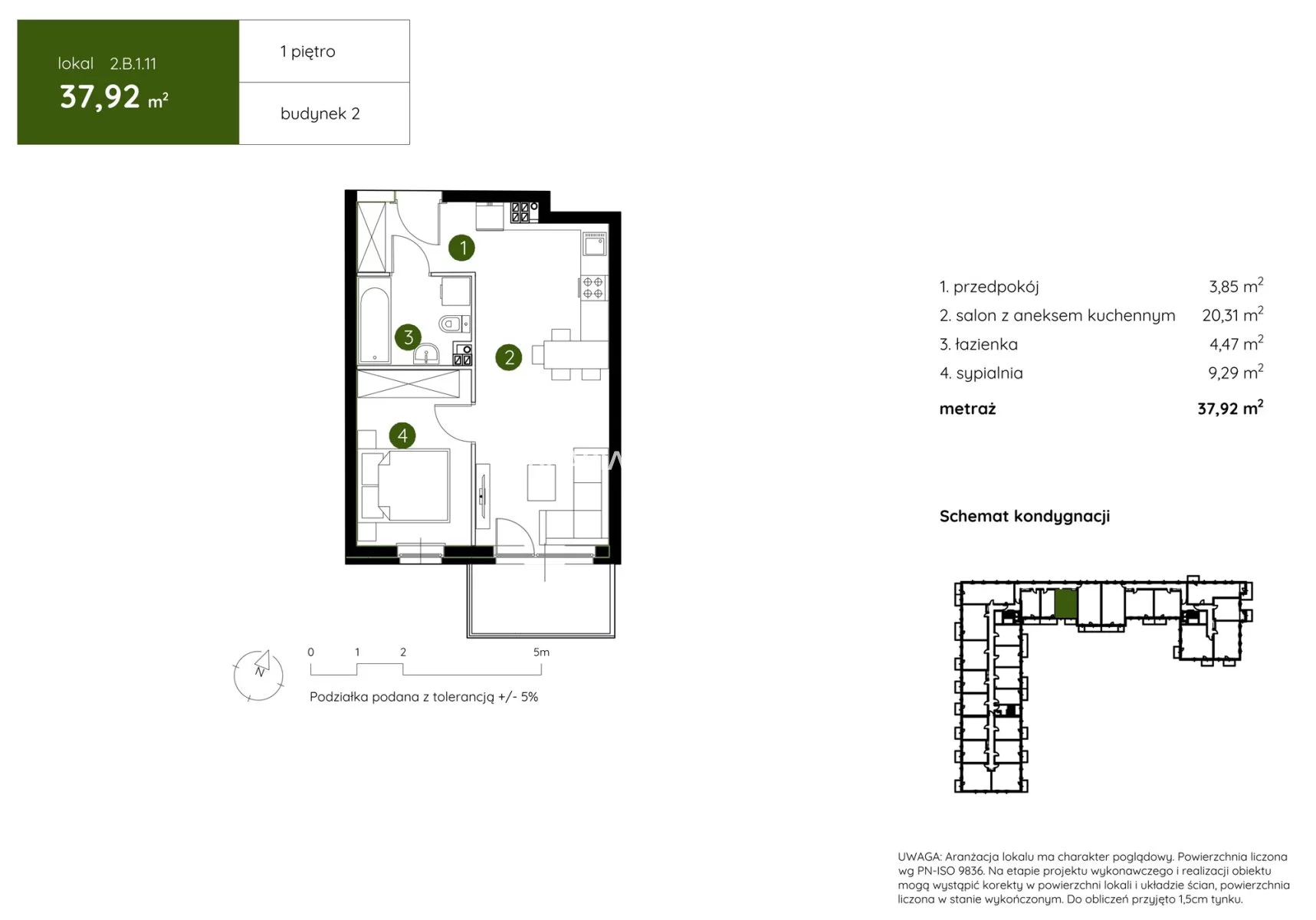 2 pokoje, mieszkanie 37,92 m², piętro 1, oferta nr , BS2-MS-304351-17, Kraków, Prądnik Biały, Pękowicka