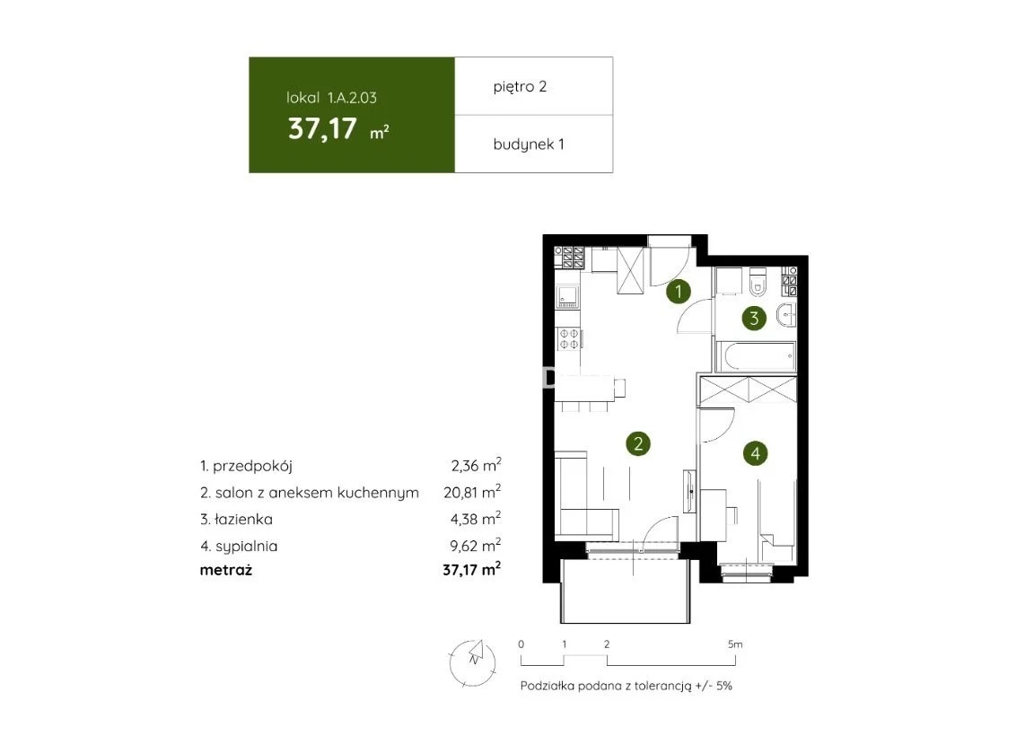 2 pokoje, mieszkanie 37,17 m², piętro 2, oferta nr , BS2-MS-304029-19, Kraków, Prądnik Biały, Pękowicka