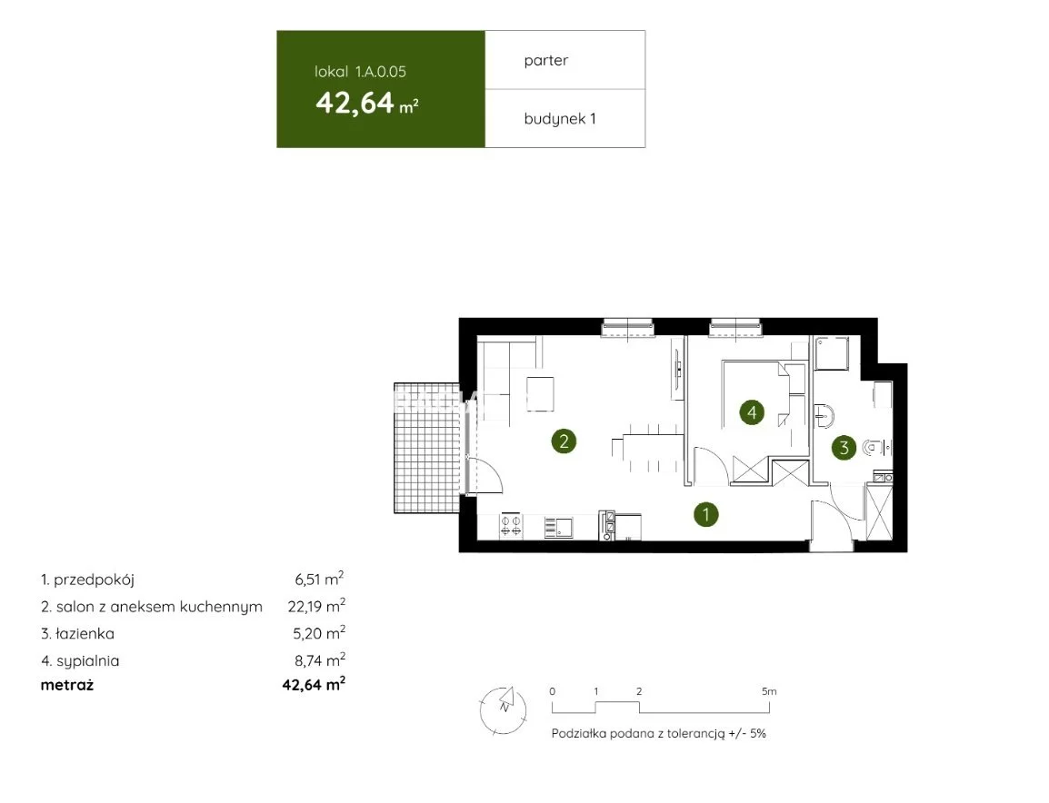 2 pokoje, mieszkanie 42,64 m², parter, oferta nr , BS2-MS-304330-17, Kraków, Prądnik Biały, Pękowicka
