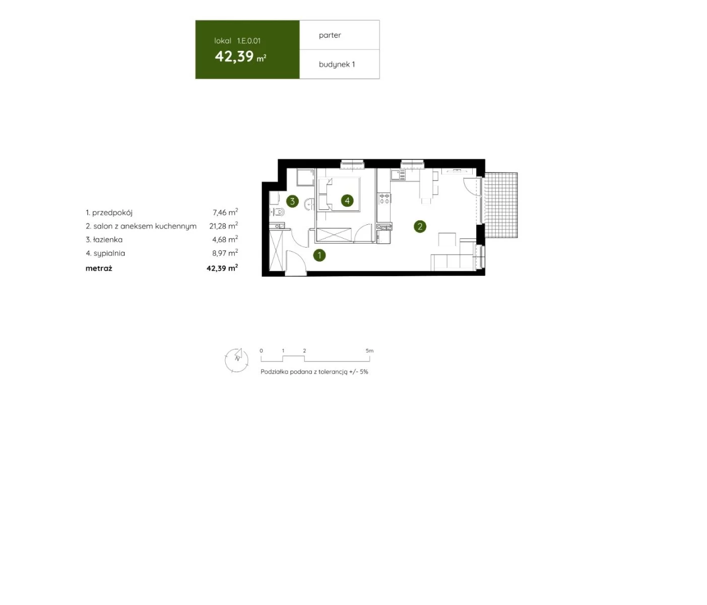 2 pokoje, mieszkanie 42,39 m², parter, oferta nr , BS2-MS-304355-18, Kraków, Prądnik Biały, Pękowicka