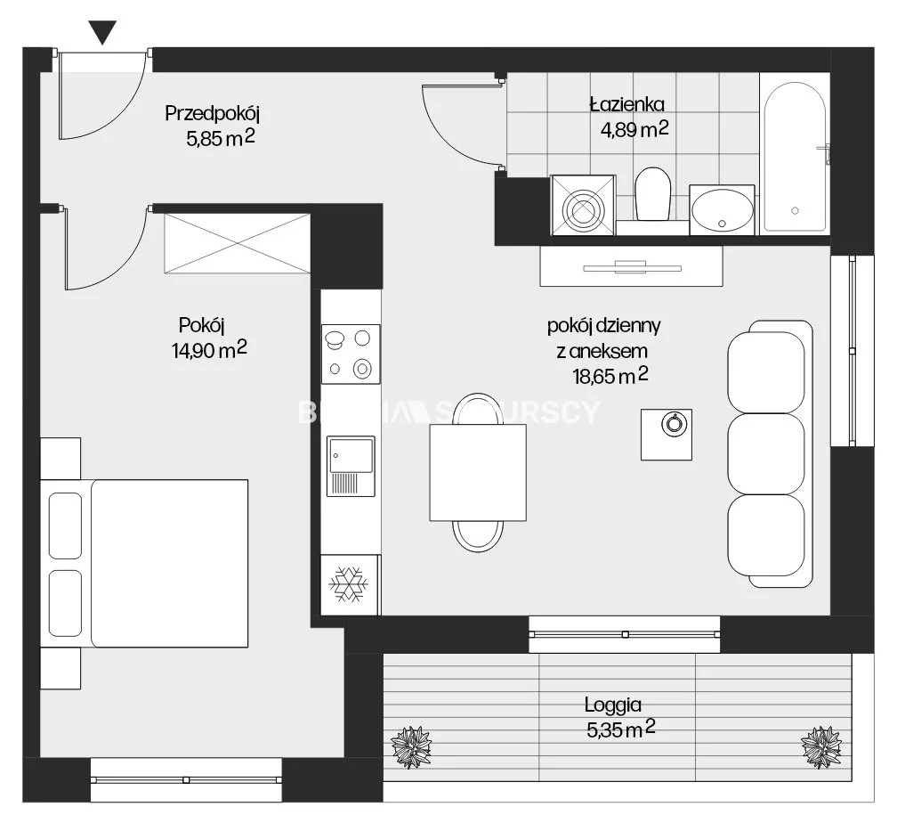 2 pokoje, mieszkanie 44,29 m², piętro 4, oferta nr , BS2-MS-301542-25, Kraków, Mistrzejowice, Piasta Kołodzieja