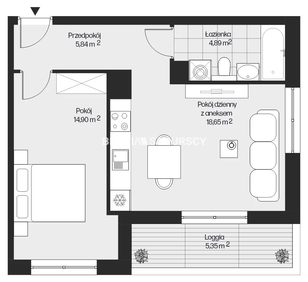2 pokoje, mieszkanie 44,28 m², piętro 7, oferta nr , BS2-MS-301537-26, Kraków, Mistrzejowice, Piasta Kołodzieja