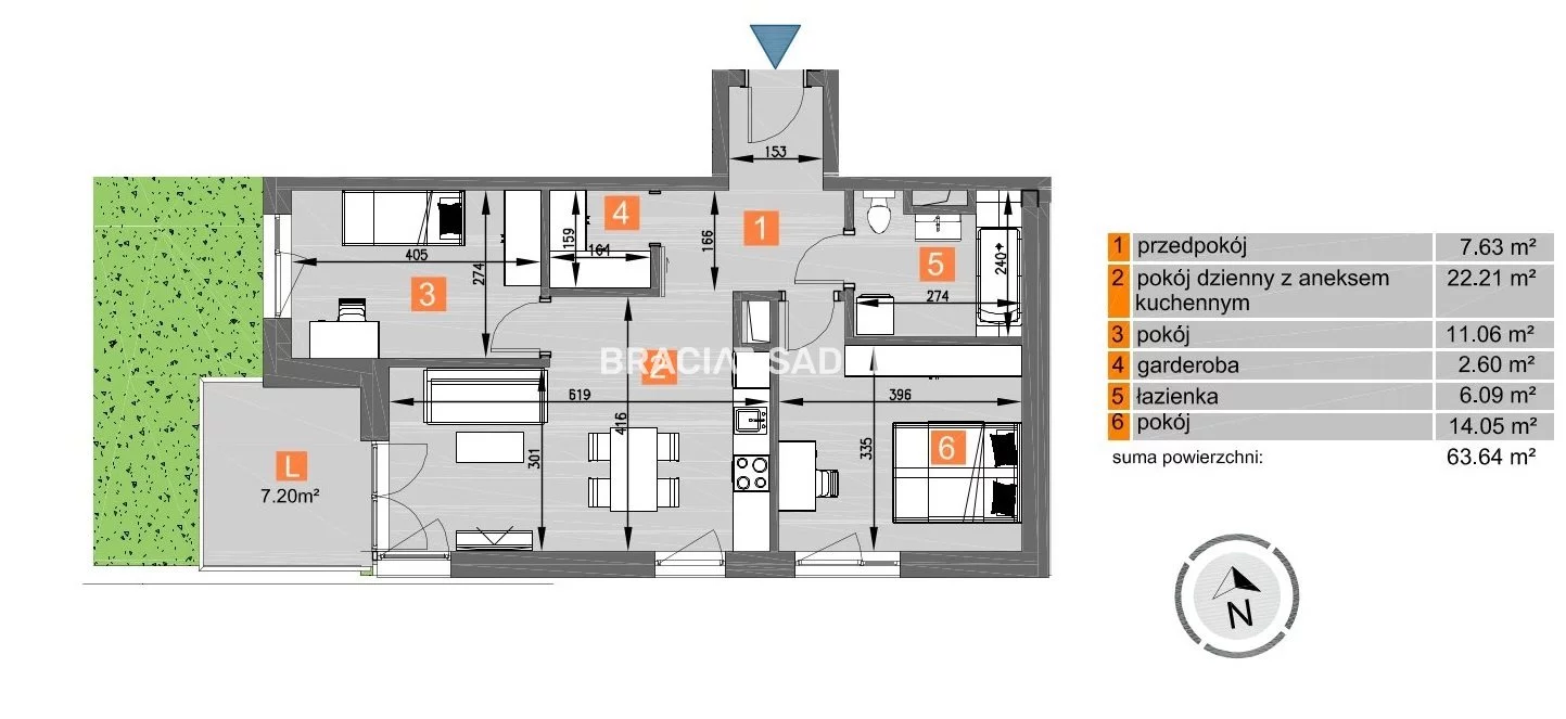2 pokoje, mieszkanie 34,55 m², piętro 5, oferta nr , BS2-MS-297075-259, Kraków, Mistrzejowice, os. Piastów