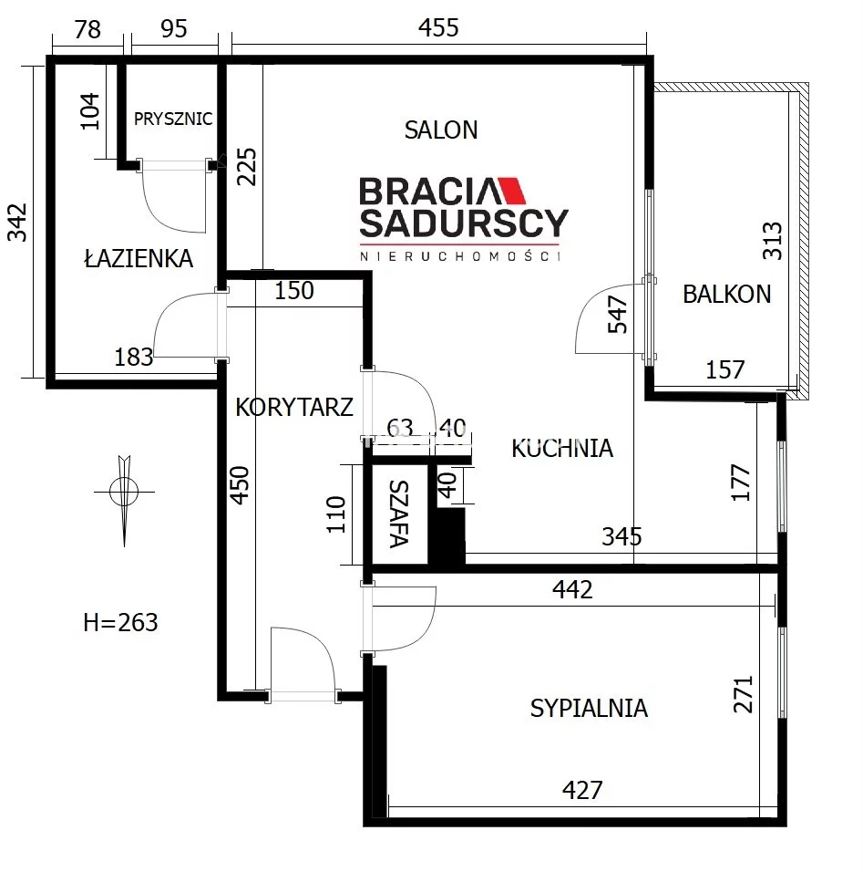 Mieszkanie na sprzedaż, 46,76 m², 2 pokoje, 2 piętro, oferta nr BS3-MS-304590