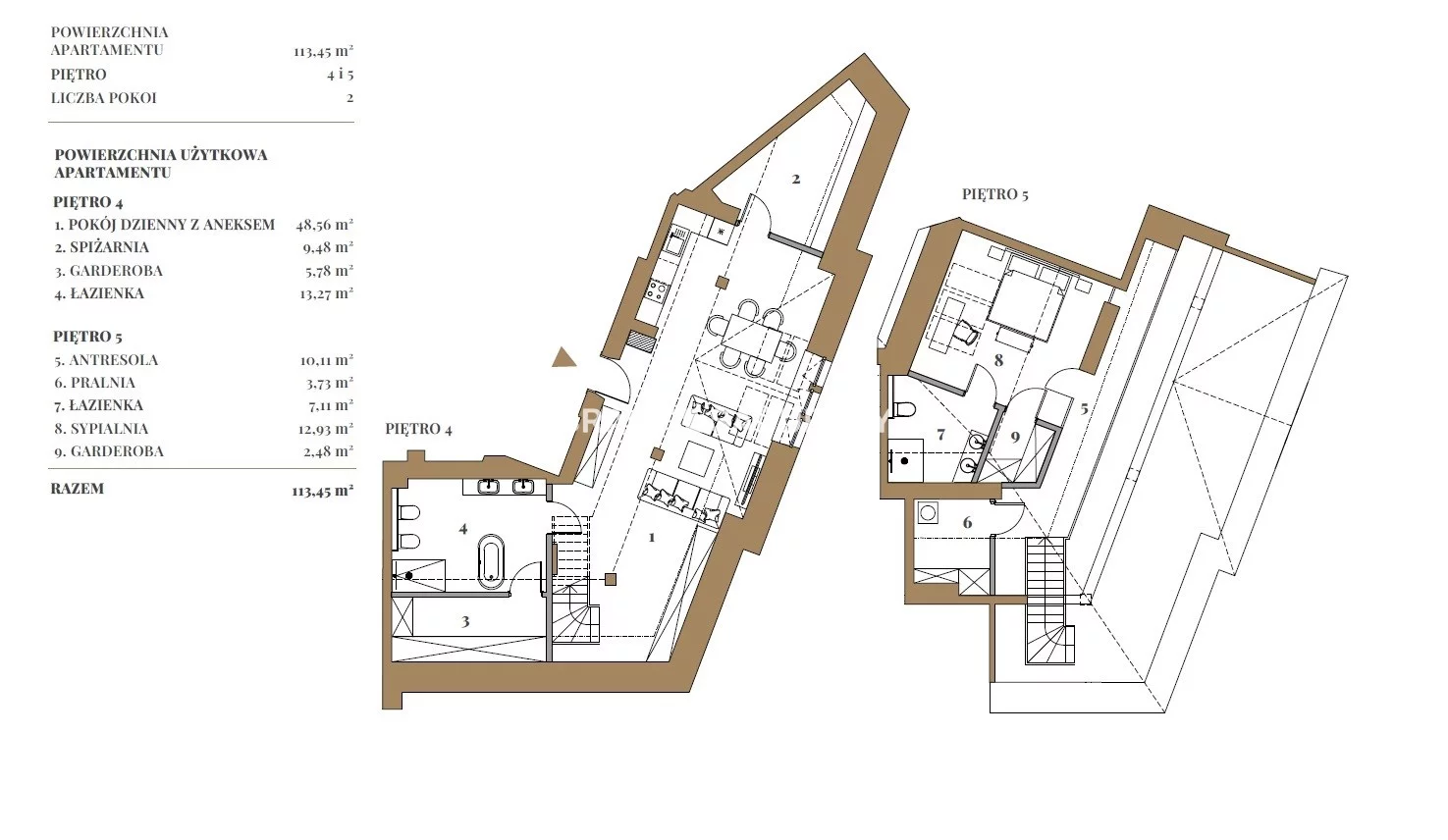2 pokoje, mieszkanie 113,45 m², piętro 4, oferta nr , BS2-MS-309959-3, Kraków, Stare Miasto, Stare Miasto, Retoryka