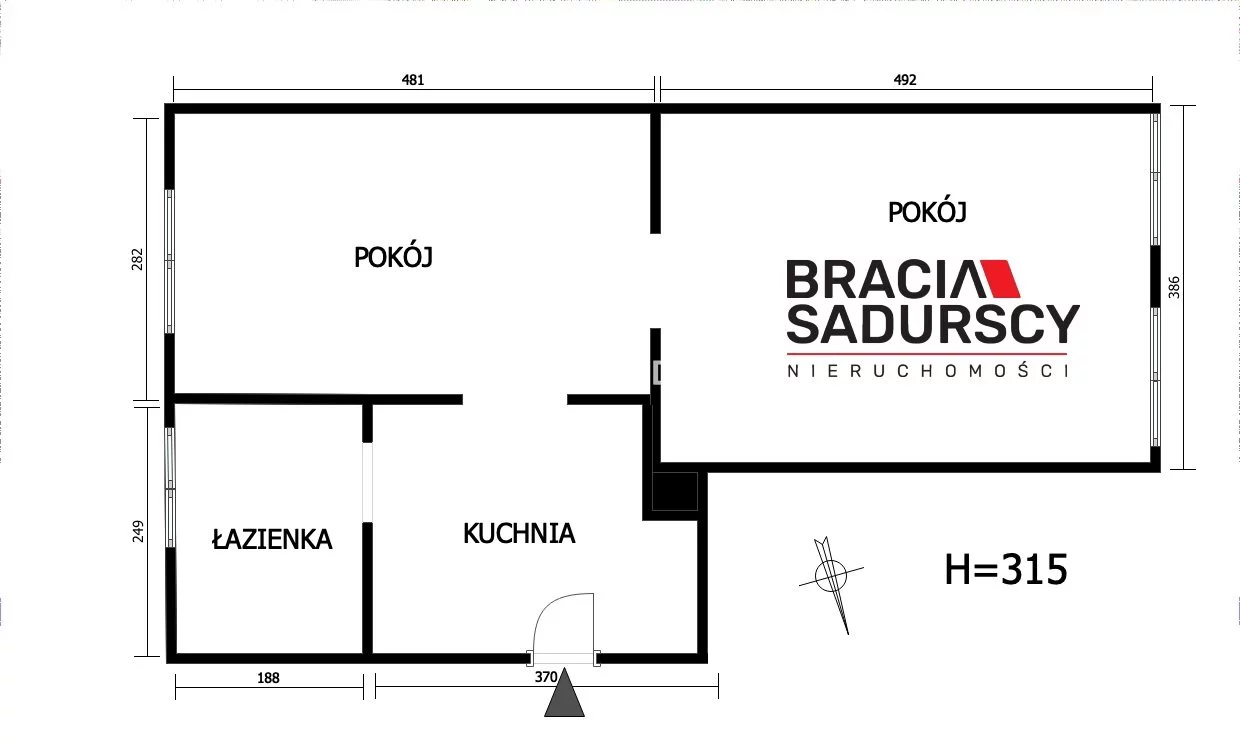 2 pokoje, mieszkanie 42,00 m², piętro 1, oferta nr , BS3-MS-307461-2, Wieliczka, Reymonta