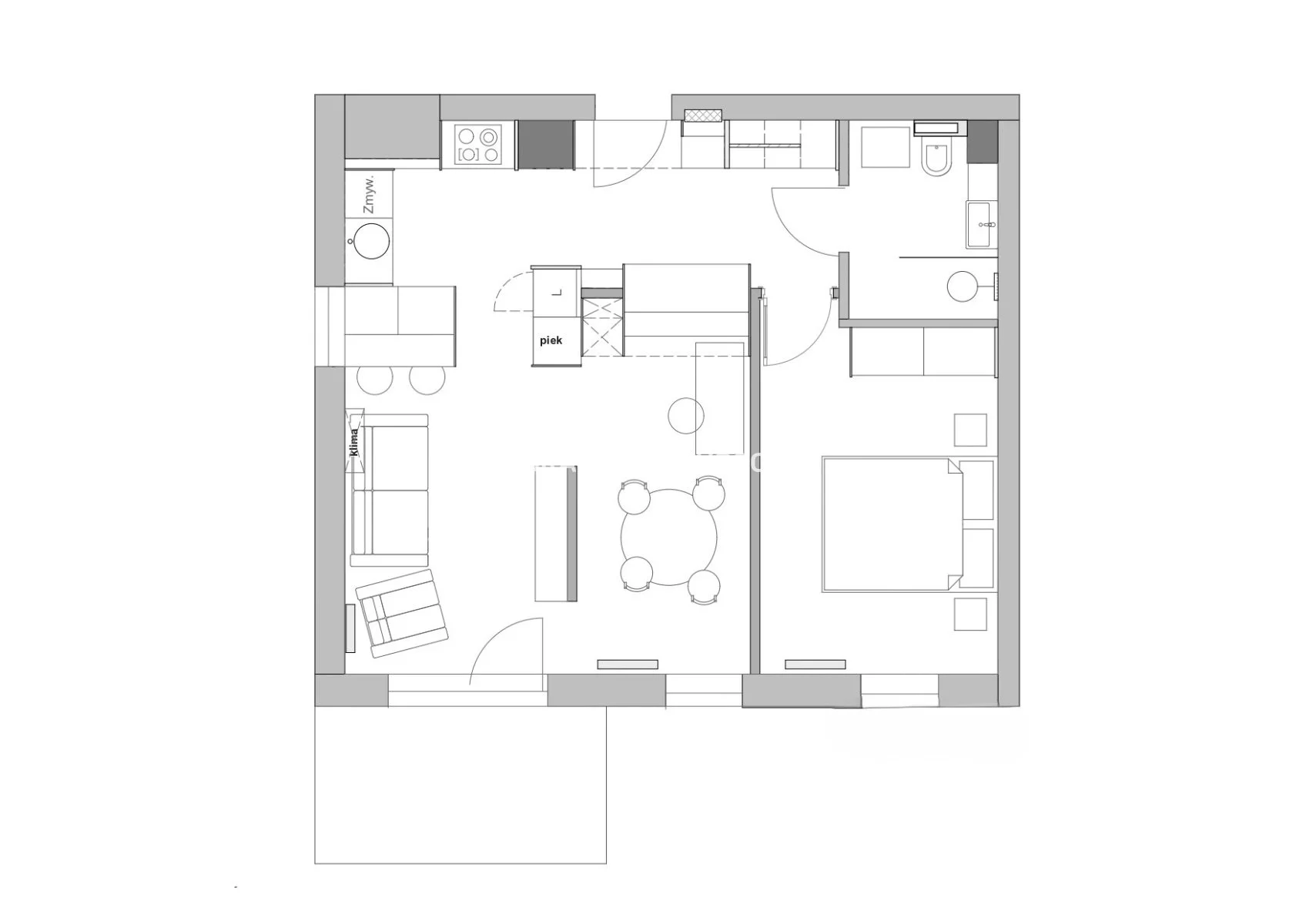 2 pokoje, mieszkanie 53,00 m², piętro 1, oferta nr , BS1-MS-312196, Kraków, Podgórze, Rydlówka