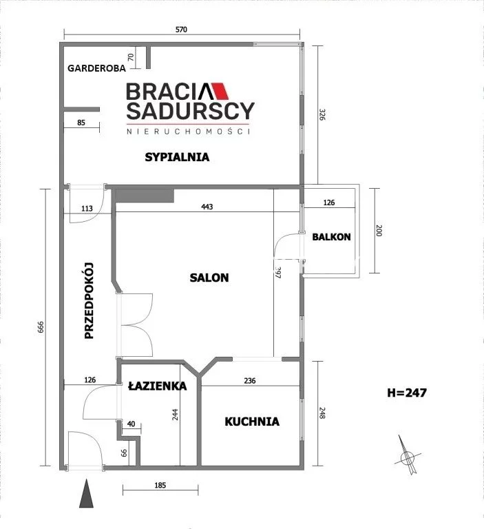 2 pokoje, mieszkanie 55,72 m², piętro 1, oferta nr , BS1-MS-309512-57, Kraków, Podgórze Duchackie, Kurdwanów, Tuchowska