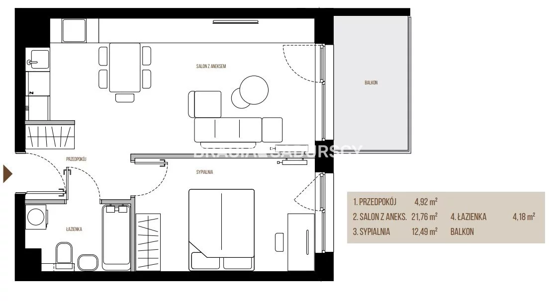 2 pokoje, mieszkanie 43,35 m², piętro 6, oferta nr , BS2-MS-305360-13, Kraków, Łagiewniki-Borek Fałęcki, Łagiewniki, Wadowicka