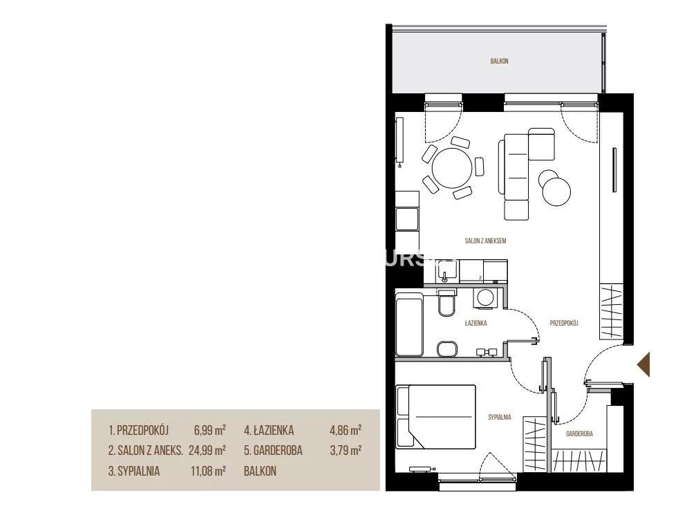 2 pokoje, mieszkanie 51,71 m², piętro 2, oferta nr , BS2-MS-305639-13, Kraków, Łagiewniki-Borek Fałęcki, Łagiewniki, Wadowicka