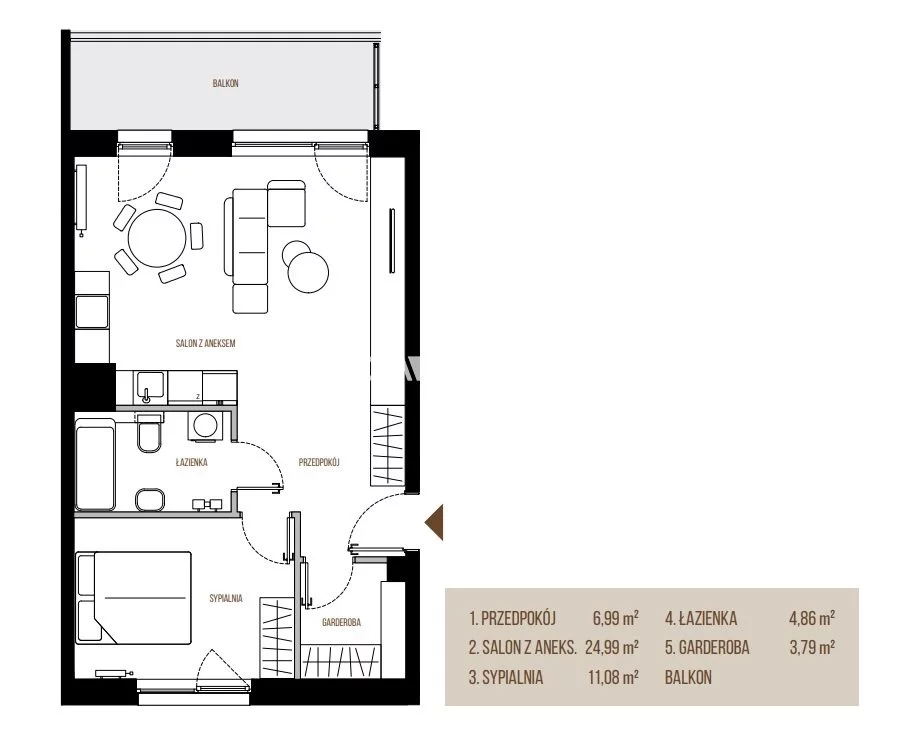 2 pokoje, mieszkanie 51,71 m², piętro 6, oferta nr , BS2-MS-305652-13, Kraków, Łagiewniki-Borek Fałęcki, Łagiewniki, Wadowicka