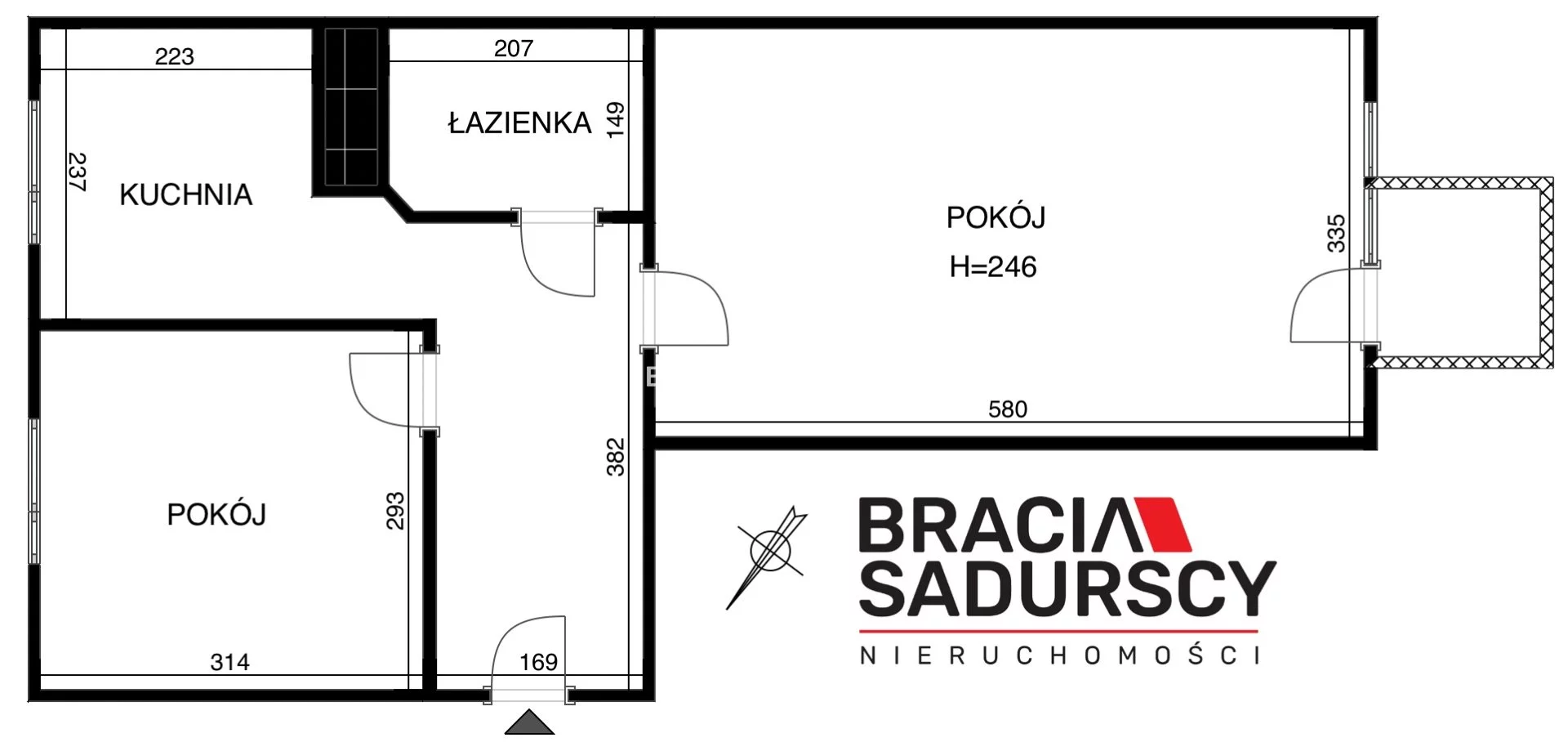 2 pokoje, apartament 45,00 m², piętro 1, oferta nr , BS3-MS-309005-1, Kraków, Podgórze, Płaszów, Wielicka