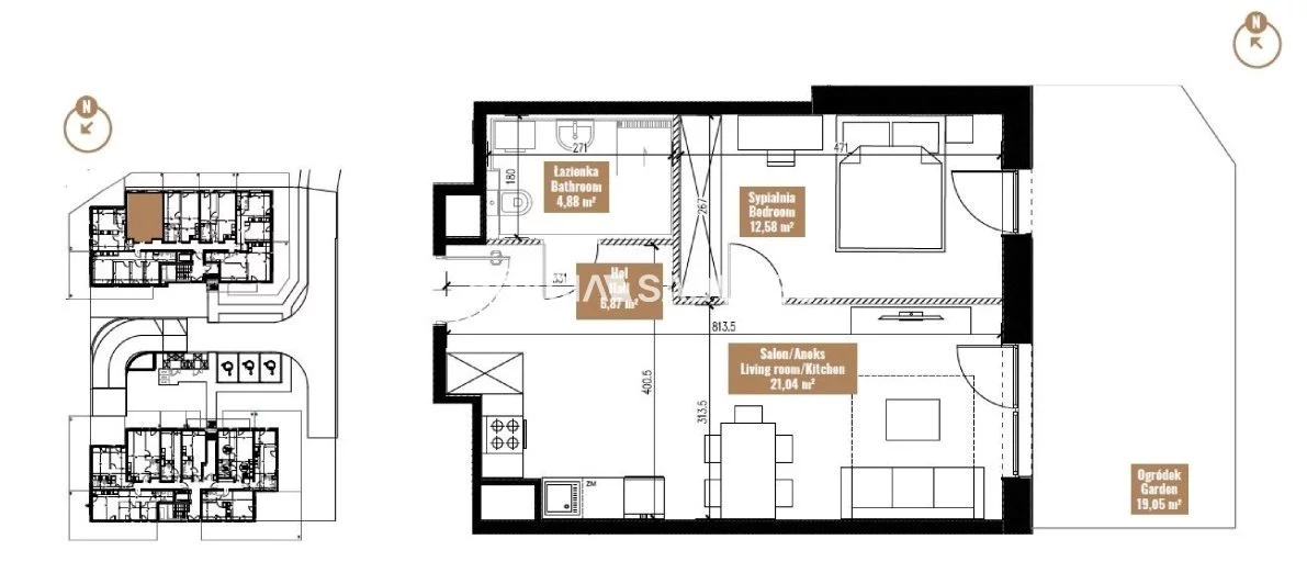 2 pokoje, mieszkanie 44,74 m², parter, oferta nr , BS2-MS-299623-20, Kraków, Podgórze, Zabłocie, zabłocie