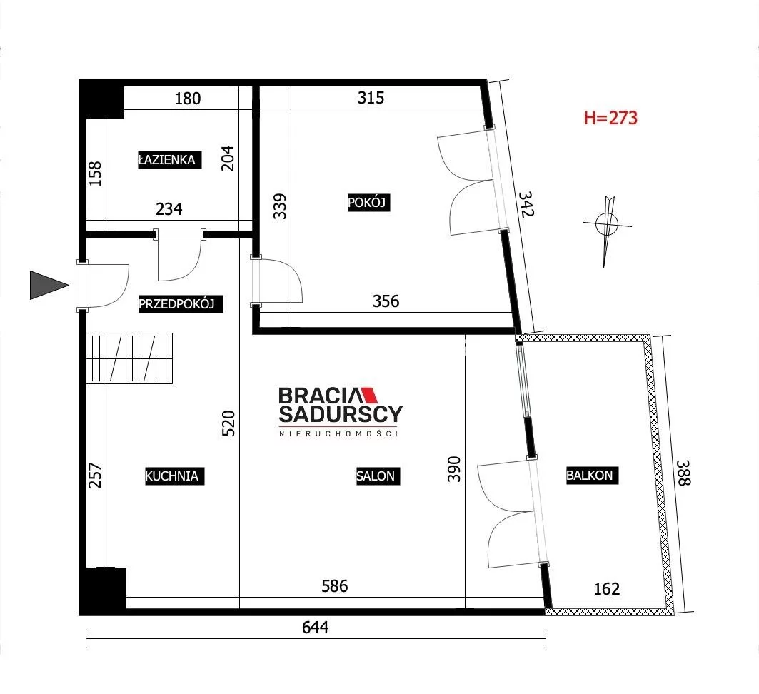 2 pokoje, mieszkanie 43,21 m², piętro 5, oferta nr , BS2-MW-312109, Kraków, Krowodrza, Cieszyńska