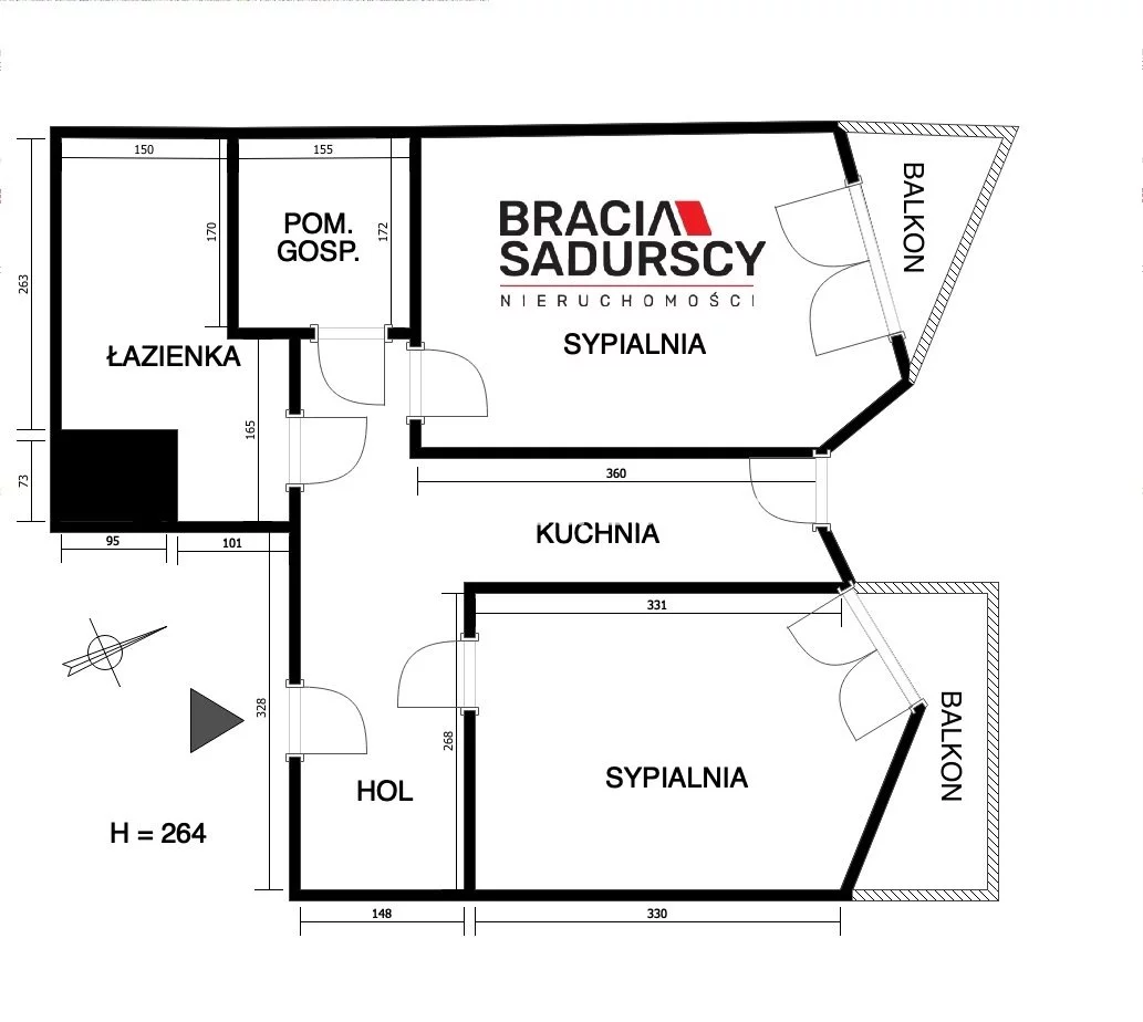 2 pokoje, mieszkanie 48,00 m², piętro 1, oferta nr , BS4-MW-312079, Kraków, Bronowice, Kołowa
