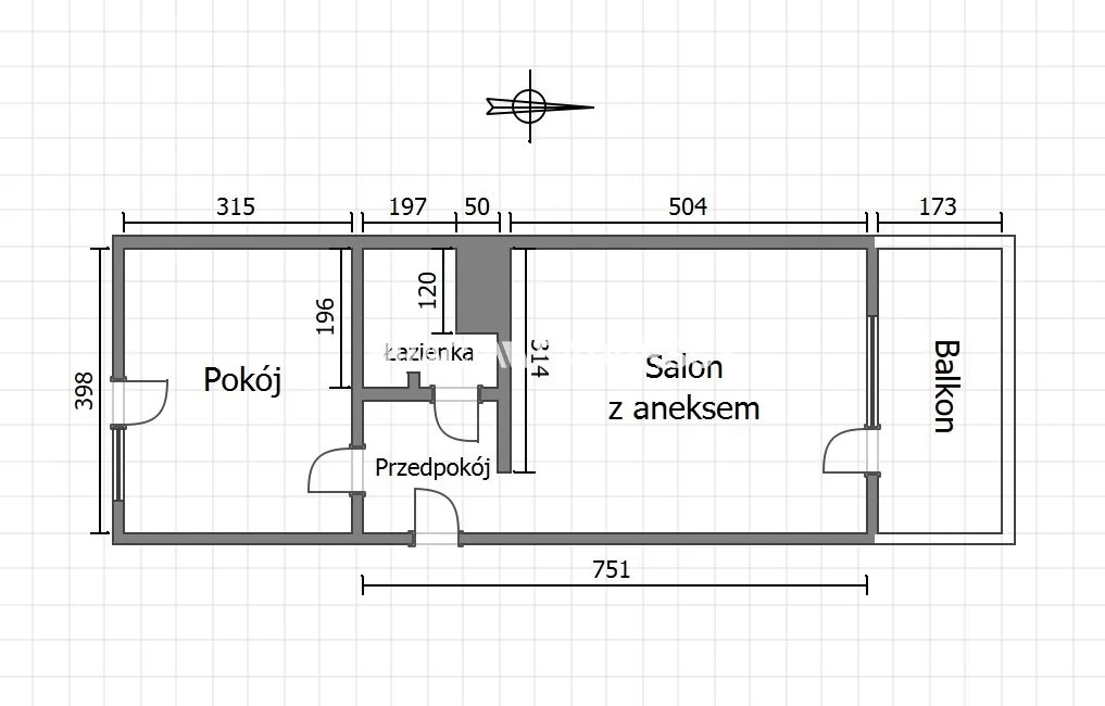 2 pokoje, mieszkanie 41,28 m², piętro 2, oferta nr , BS3-MW-310898-1, Kraków, Dębniki, Konopnickiej