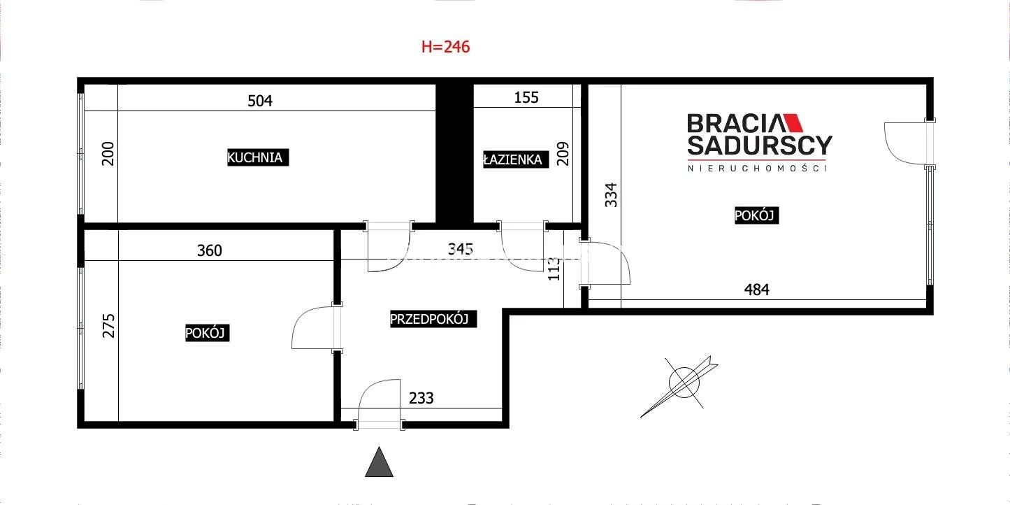 2 pokoje, mieszkanie 46,79 m², piętro 2, oferta nr , BS4-MW-312406, Kraków, Krowodrza, Łobzów, Litewska