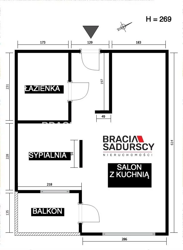 2 pokoje, mieszkanie 31,00 m², piętro 5, oferta nr , BS4-MW-311093, Kraków, Podgórze, Orawska