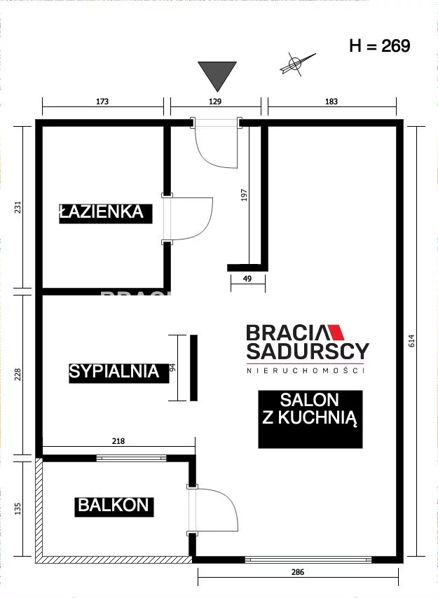 2 pokoje, mieszkanie 31,00 m², piętro 5, oferta nr , BS4-MW-311093, Kraków, Podgórze, Orawska