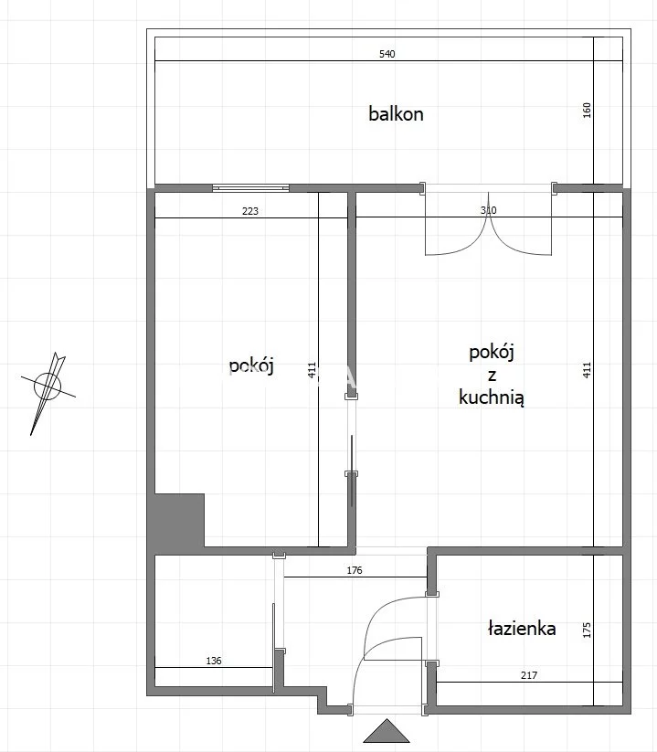 2 pokoje, mieszkanie 31,00 m², piętro 2, oferta nr , BS3-MW-311499-2, Kraków, Podgórze, Płaszów, Przewóz