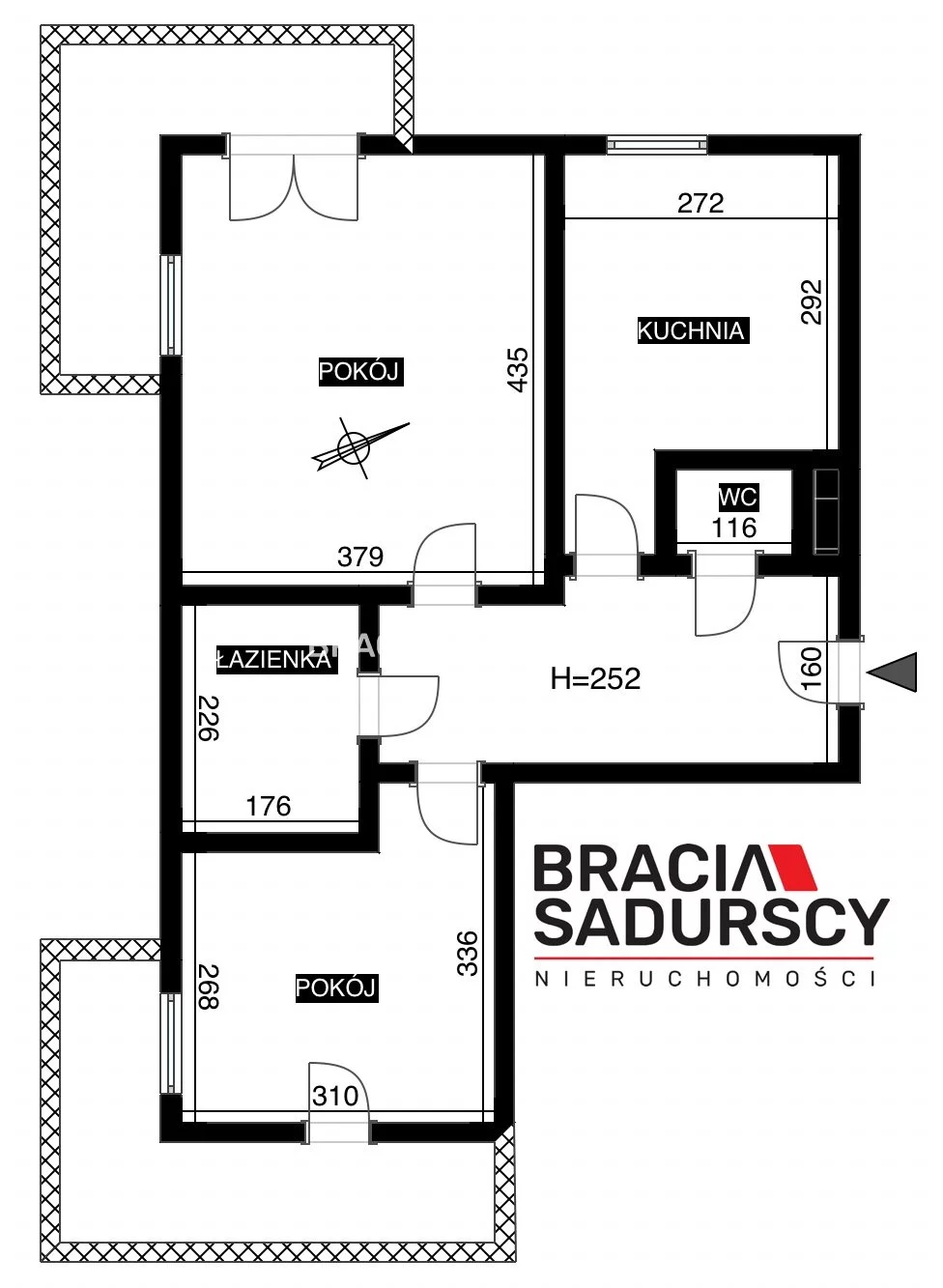 2 pokoje, mieszkanie 47,40 m², piętro 1, oferta nr , BS5-MW-311482, Kraków, Prądnik Czerwony, mjr. Ryszarda Nuszkiewicza