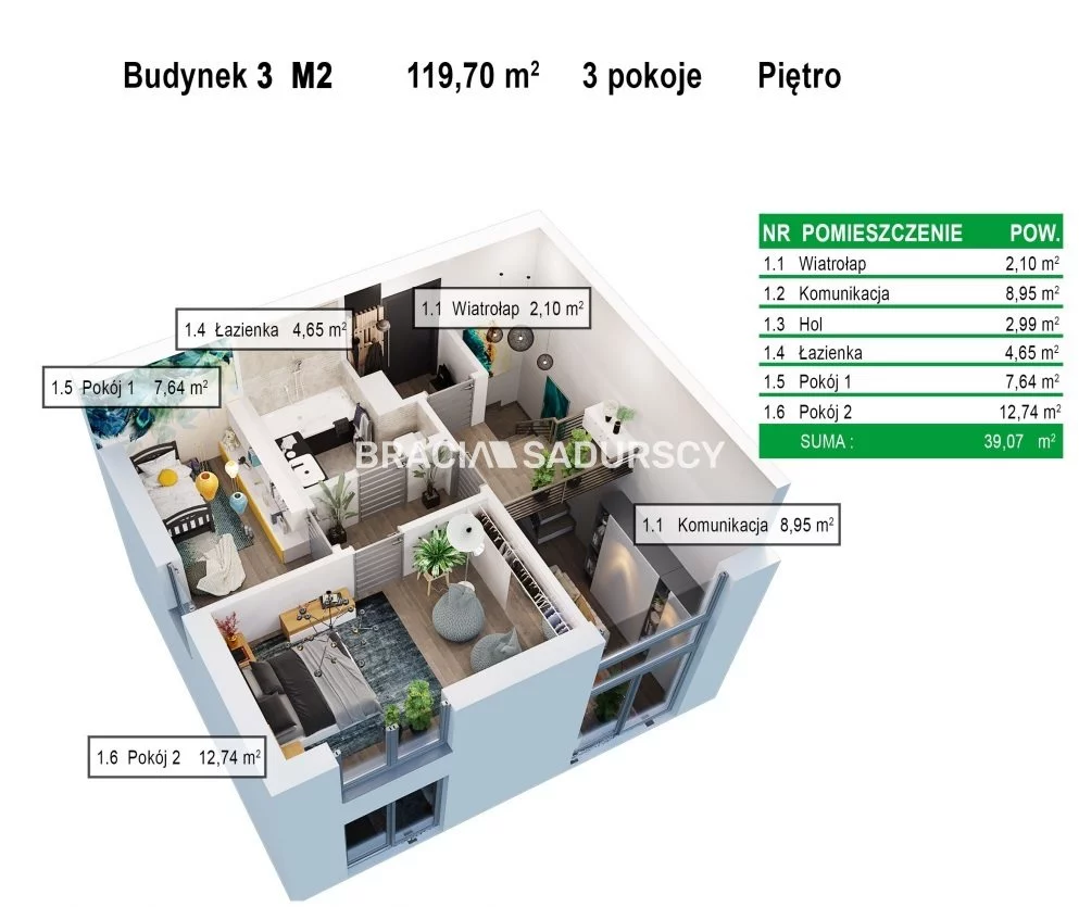 3 pokoje, mieszkanie 119,00 m², piętro 1, oferta nr , BS2-MS-304245-6, Zabierzów, Aleja Jurajska