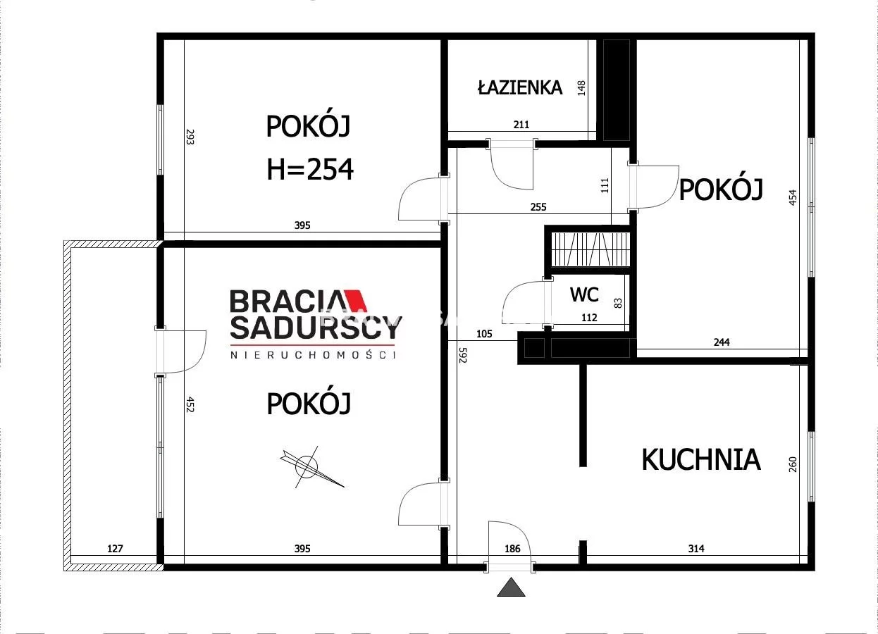 3 pokoje, mieszkanie 63,30 m², piętro 3, oferta nr , BS3-MS-306942, Kraków, Grzegórzki, Aleja Pokoju