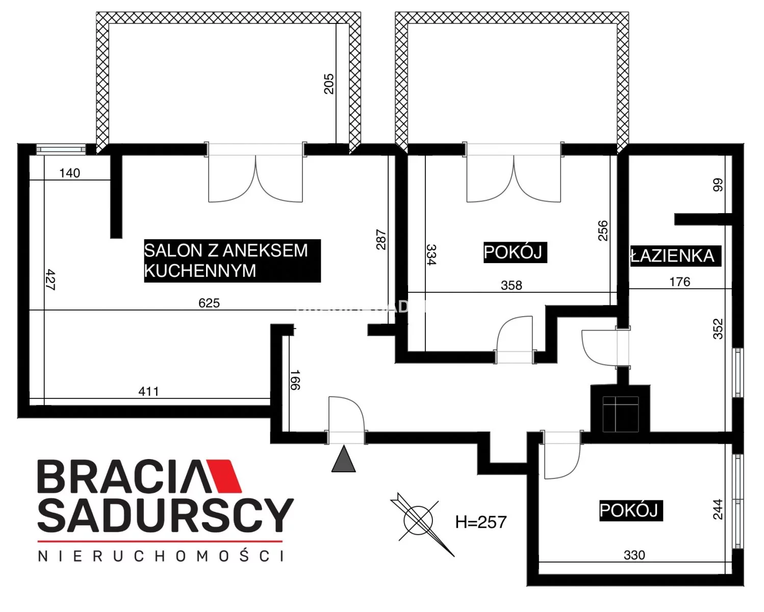 3 pokoje, mieszkanie 51,80 m², piętro 3, oferta nr , BS5-MS-311461, Kraków, Łagiewniki-Borek Fałęcki, Łagiewniki, Armii Kraków