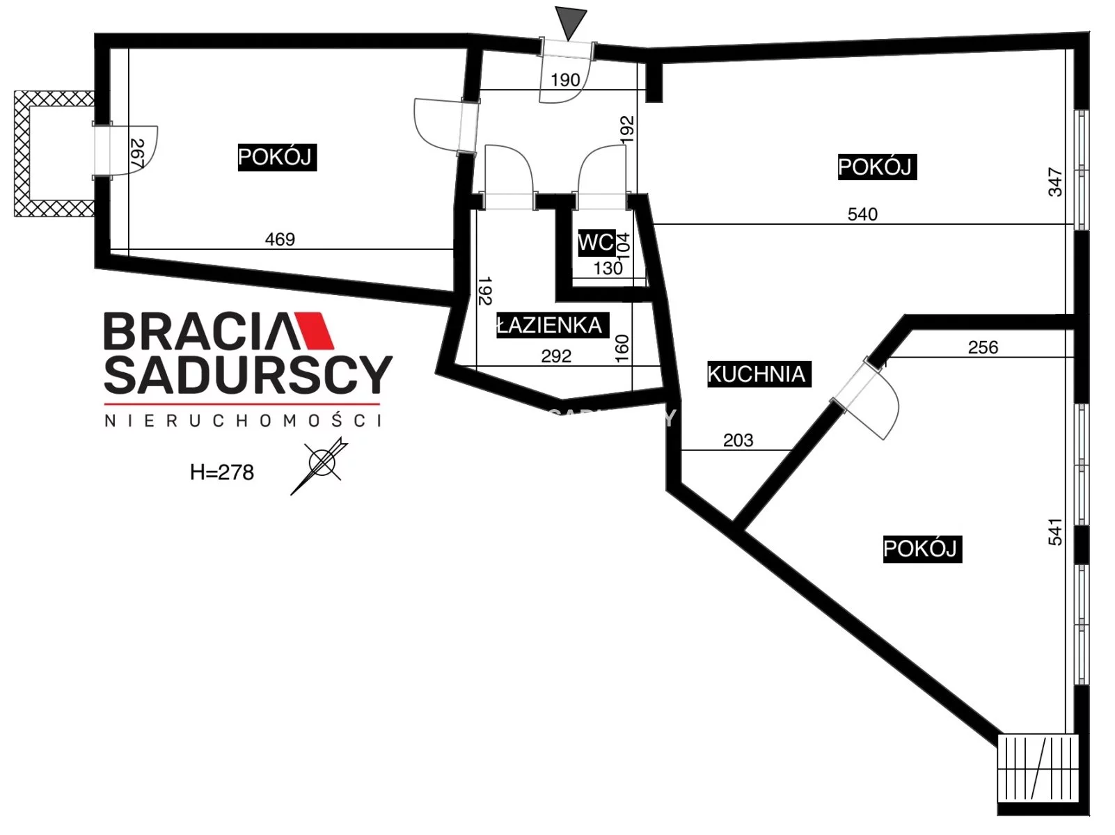 3 pokoje, mieszkanie 68,10 m², piętro 3, oferta nr , BS1-MS-311632, Kraków, Dębniki, Barska