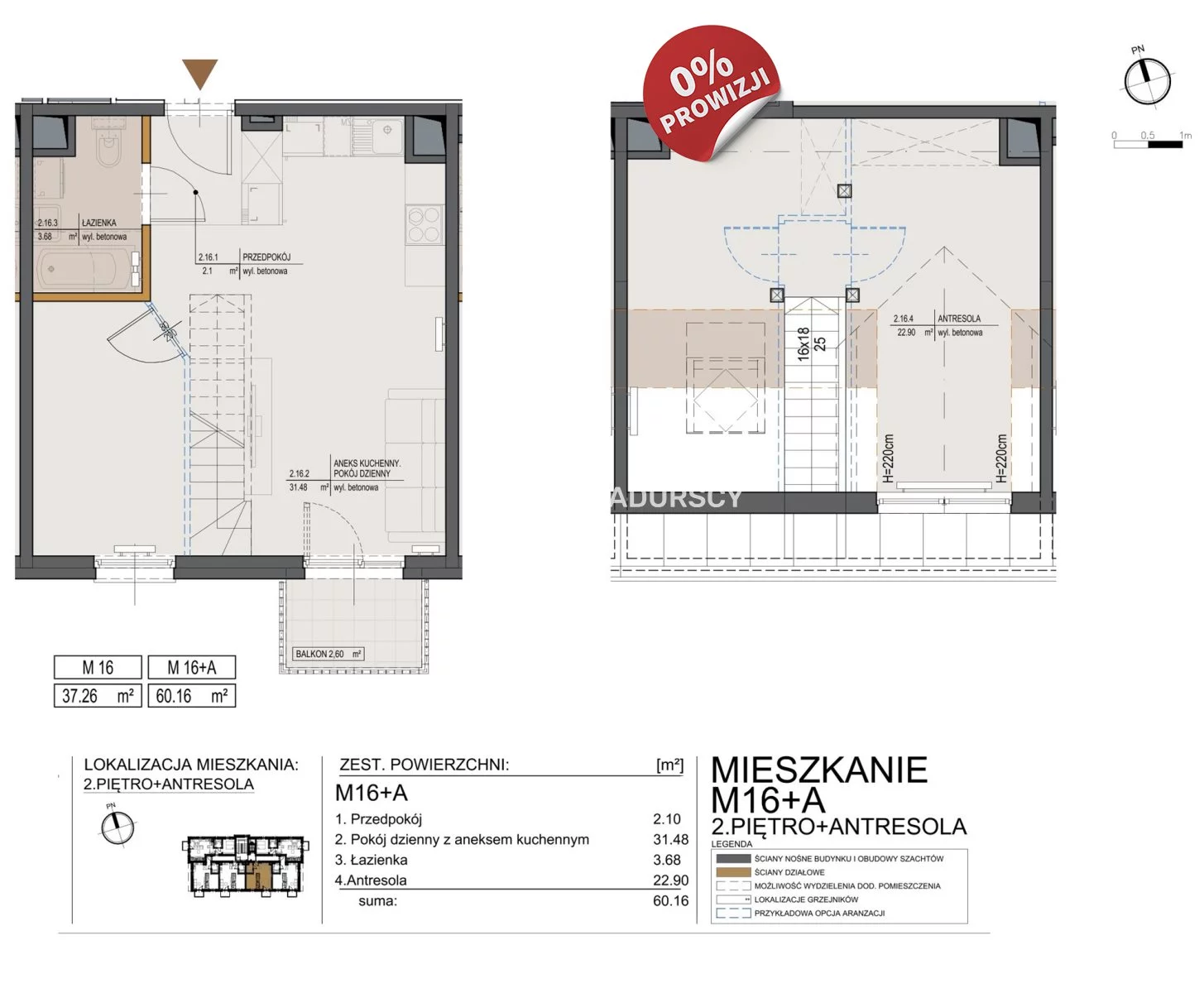 Mieszkanie trzypokojowe 60,16 m², Kraków, Bieżanów-Prokocim, Bieżanów, Sprzedaż