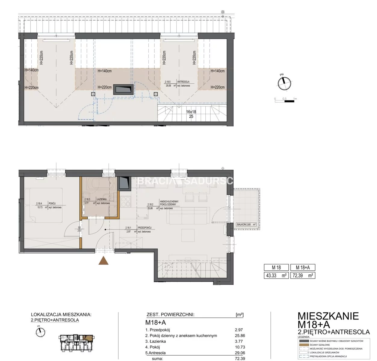 3 pokoje, mieszkanie 72,39 m², piętro 2, oferta nr , BS2-MS-295763-49, Kraków, Bieżanów-Prokocim, Bieżanów, Bieżanów