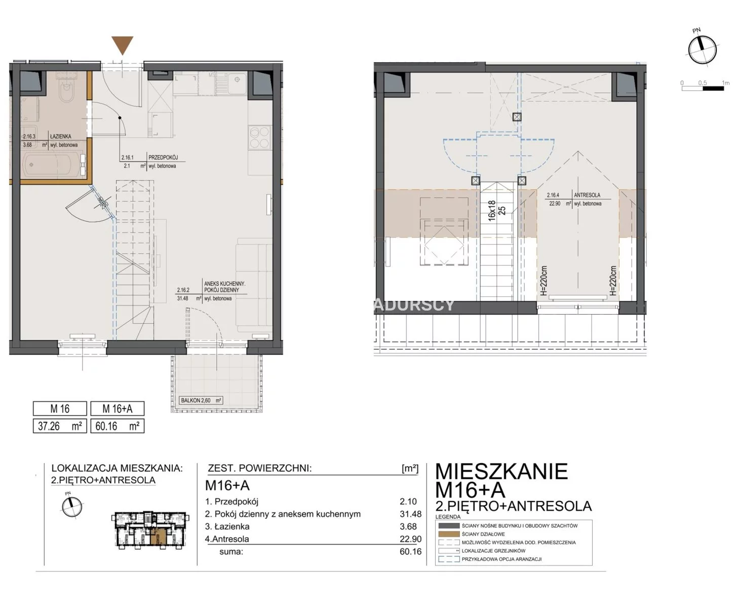 3 pokoje, mieszkanie 61,34 m², piętro 2, oferta nr , BS2-MS-295761-51, Kraków, Bieżanów-Prokocim, Bieżanów, Bieżanów