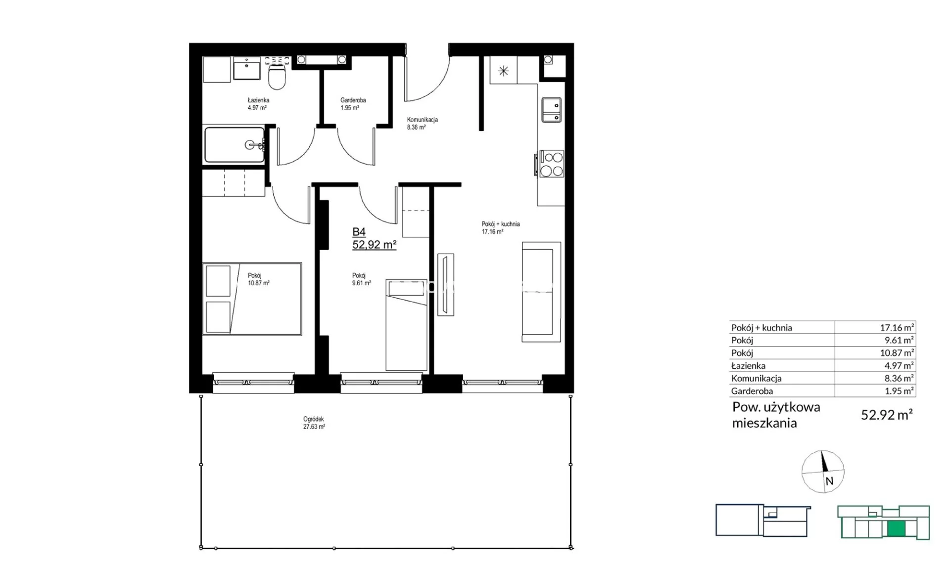 3 pokoje, mieszkanie 52,92 m², parter, oferta nr , BS2-MS-300311-32, Kraków, Bieżanów-Prokocim, Bieżanów, Bieżanów