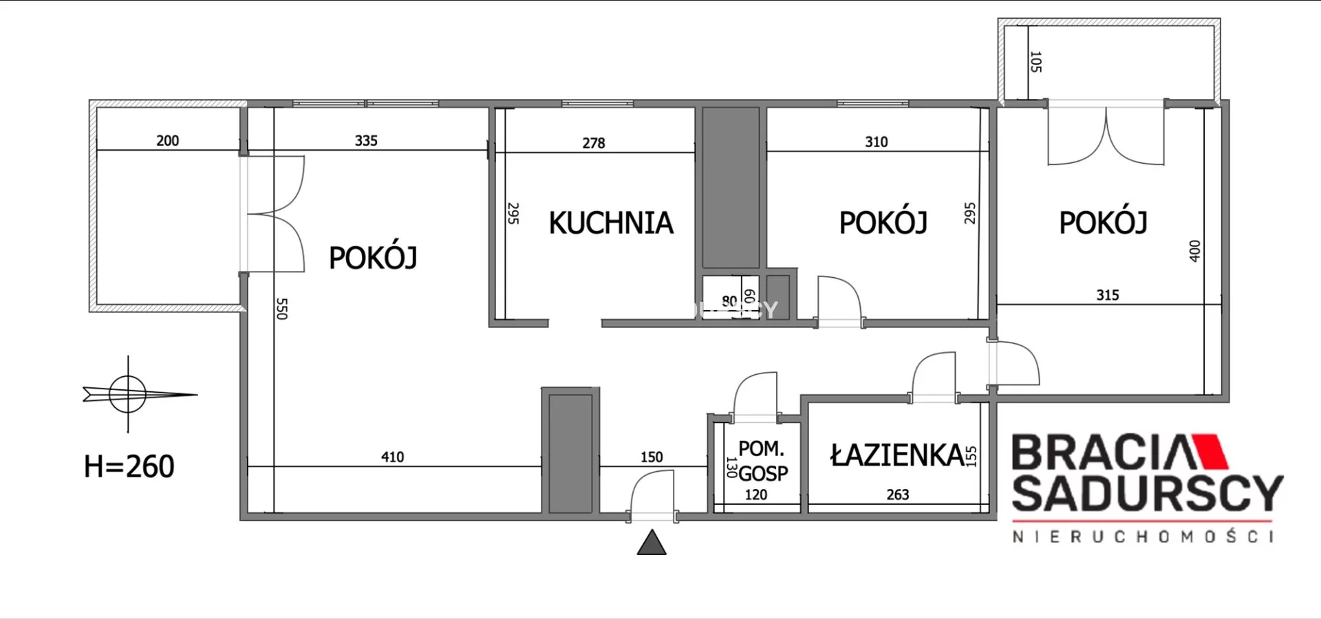 3 pokoje, apartament 65,00 m², parter, oferta nr , BS1-MS-309487-53, Kraków, Swoszowice, Kliny, ul. Borkowska
