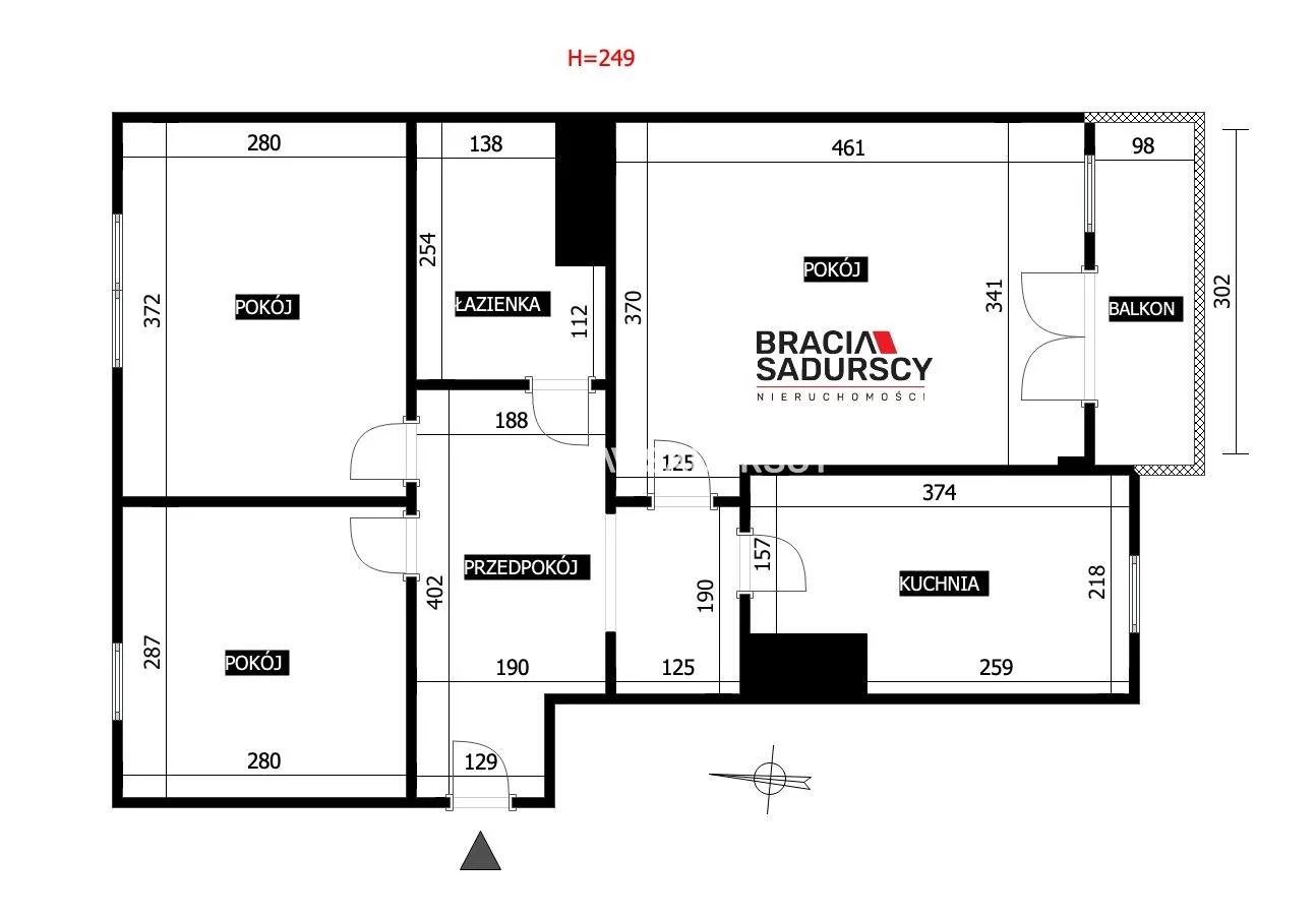3 pokoje, apartament 57,00 m², piętro 6, oferta nr , BS1-MS-311196-3, Kraków, Dębniki, Ruczaj, Czerwone Maki