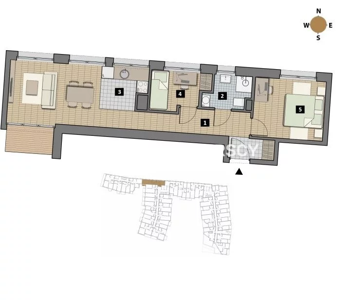 3 pokoje, mieszkanie 39,00 m², piętro 4, oferta nr , BS2-MS-311940-1, Kraków, Krowodrza, Łobzów, Czyżewskiego
