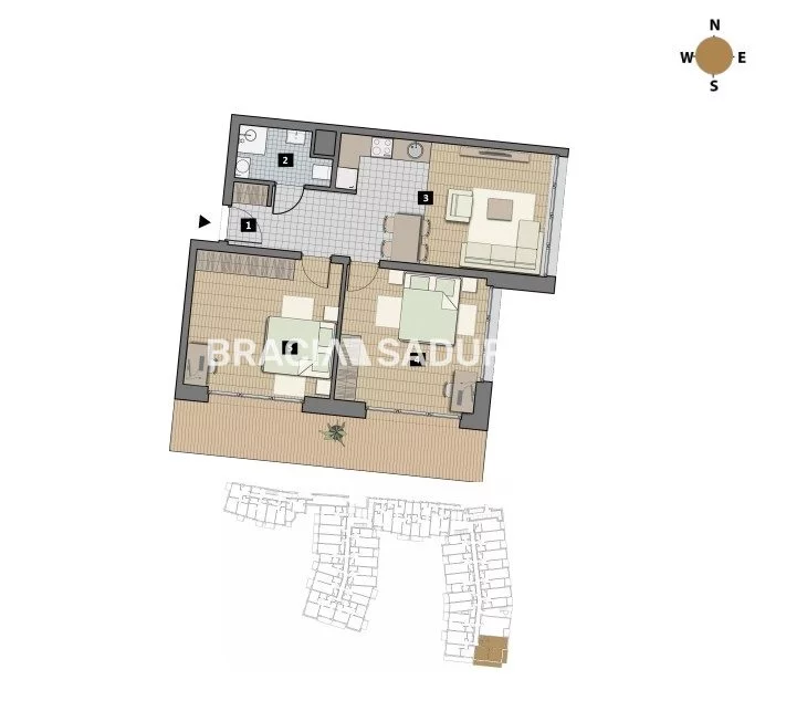 3 pokoje, mieszkanie 39,00 m², parter, oferta nr , BS2-MS-312053-1, Kraków, Krowodrza, Łobzów, Czyżewskiego