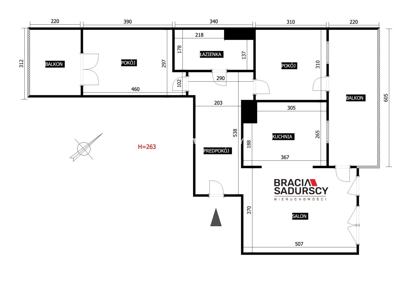 3 pokoje, apartament 68,78 m², piętro 5, oferta nr , BS4-MS-311501, Kraków, Grzegórzki, Dąbska