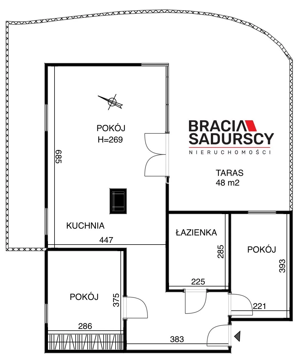 3 pokoje, mieszkanie 66,35 m², piętro 9, oferta nr , BS4-MS-311753-5, Kraków, Prądnik Czerwony, Dobrego Pasterza
