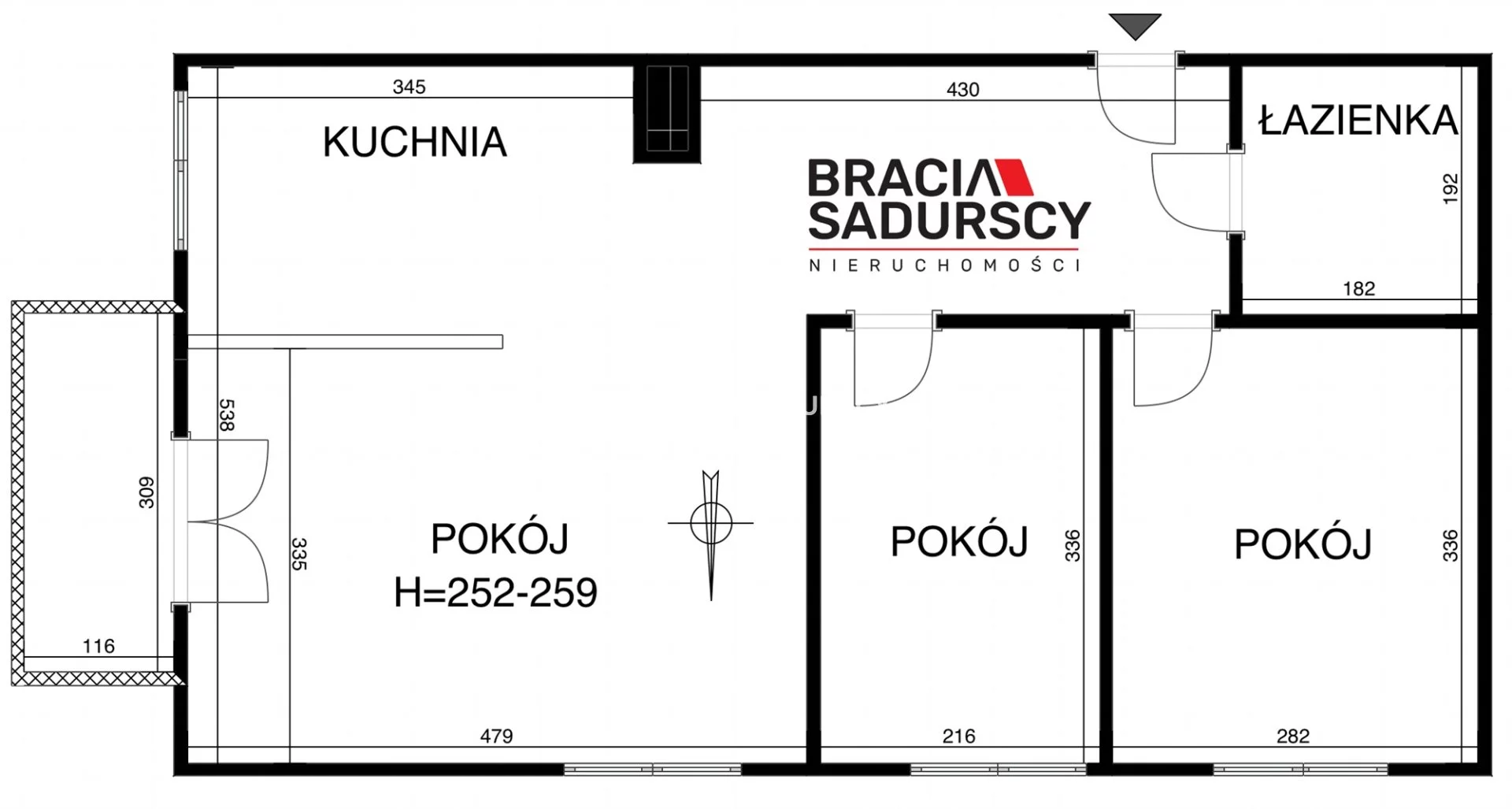 3 pokoje, mieszkanie 54,00 m², piętro 1, oferta nr , BS3-MS-308118-1, Kraków, Prądnik Biały, Górka Narodowa, Felińskiego