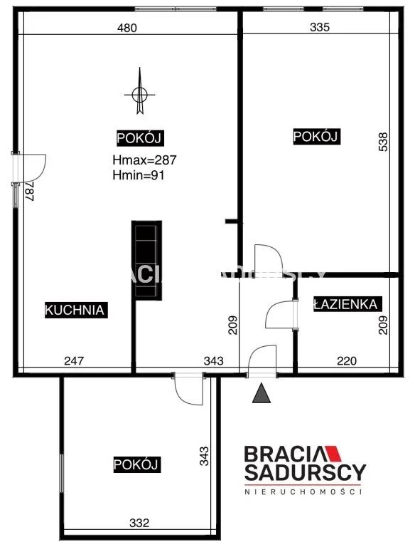 3 pokoje, apartament 54,87 m², piętro 3, oferta nr , BS3-MS-311142-1, Kraków, Prądnik Czerwony, Felińskiego