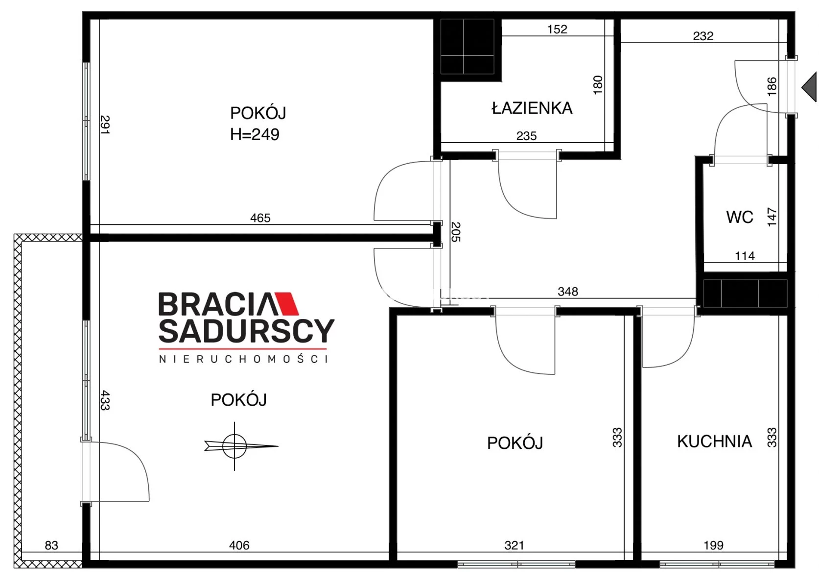 3 pokoje, mieszkanie 66,00 m², piętro 9, oferta nr , BS1-MS-311354-23, Kraków, Dębniki, Ruczaj, Grota Roweckiego